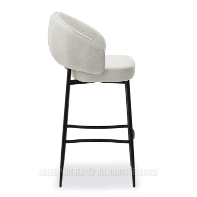 Čalouněná barová židle BERNARDINA - světle béžová / černá