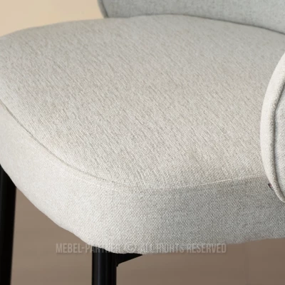 Čalouněná barová židle BERNARDINA - světle béžová / černá