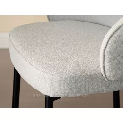 Čalouněná barová židle BERNARDINA - světle béžová / černá