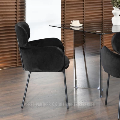 Čalouněná židle CAPRICE - černá