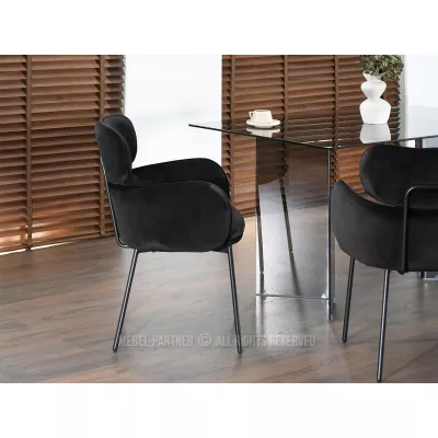 Čalouněná židle CAPRICE - černá