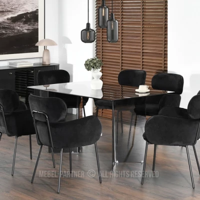 Čalouněná židle CAPRICE - černá