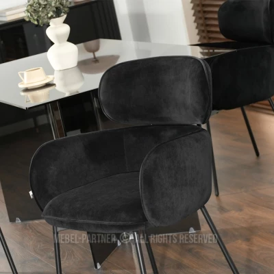 Čalouněná židle CAPRICE - černá