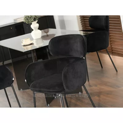 Čalouněná židle CAPRICE - černá