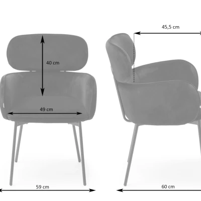 Čalouněná židle CAPRICE - černá