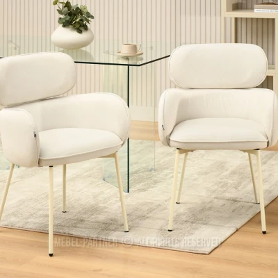 Čalouněná židle CAPRICE - krémová