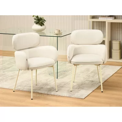 Čalouněná židle CAPRICE - krémová