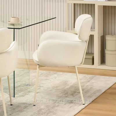 Čalouněná židle CAPRICE - krémová