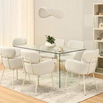 Čalouněná židle CAPRICE - krémová