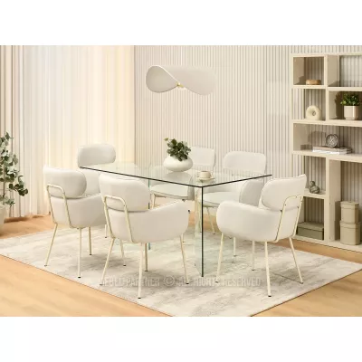 Čalouněná židle CAPRICE - krémová