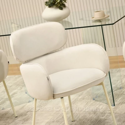 Čalouněná židle CAPRICE - krémová