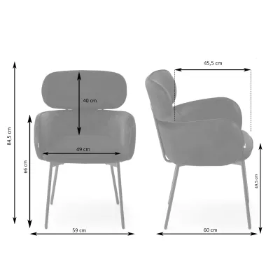 Čalouněná židle CAPRICE - krémová