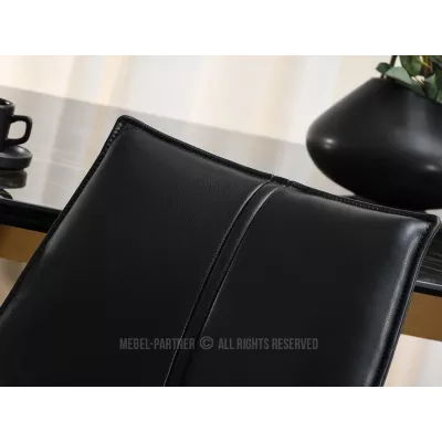 Otočná čalouněná židle CAROL - černá