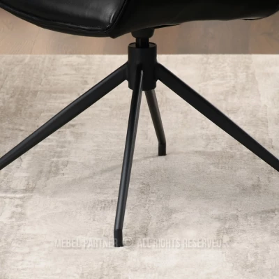 Otočná čalouněná židle CAROL - černá