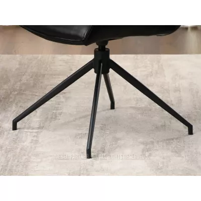 Otočná čalouněná židle CAROL - černá