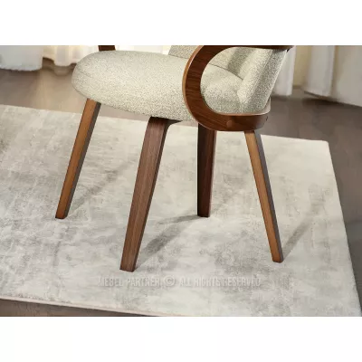 Čalouněná jídelní židle DAISY - béžová / ořech