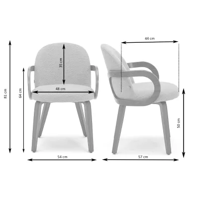 Čalouněná jídelní židle DAISY - béžová / ořech