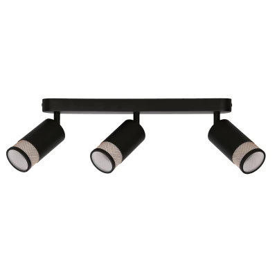 Stropní bodové svítidlo FLIN - 3xGU10, 15W, černé / zlaté