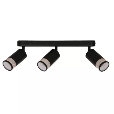 Stropní bodové svítidlo FLIN - 3xGU10, 15W, černé / zlaté