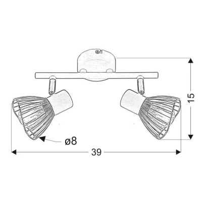 Bodové nástěnné / stropní osvětlení FLY - 2xE14, 40W, bílé