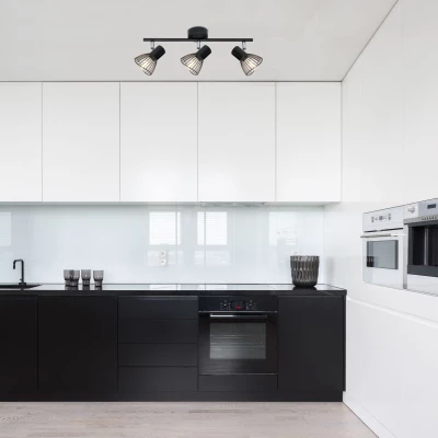 Bodové stropní osvětlení FLY - 3xE14, 40W, černé