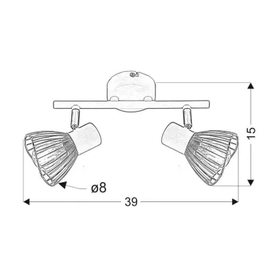 Bodové nástěnné / stropní osvětlení FLY - 2xE14, 40W, černé