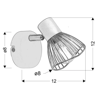 Nástěnné bodové osvětlení FLY - 1xE14, 40W, černé