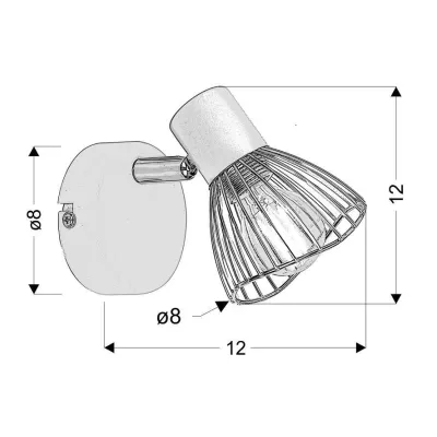 Nástěnné bodové osvětlení FLY - 1xE14, 40W, černé
