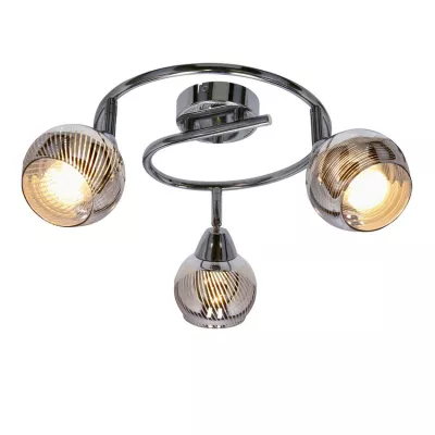 Stropní moderní bodové LED osvětlení FORT - 3xE14, 10W, chromované