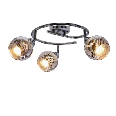 Stropní moderní bodové LED osvětlení FORT - 3xE14, 10W, chromované