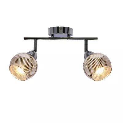 Nástěnné / stropní bodové LED osvětlení FORT - 2xE14, 10W, chromované