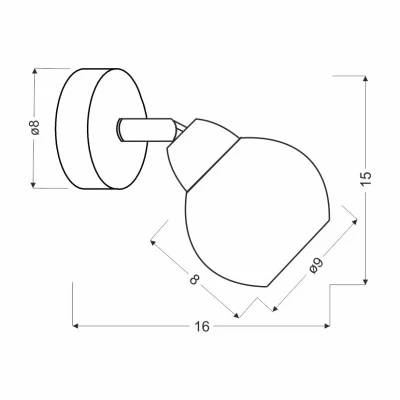Nástěnné bodové LED osvětlení FORT - 1xE14, 10W, chromované