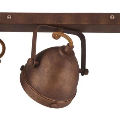 Stropní industriální bodové svítidlo FRODO - 3xGU10, 40W, rezavé