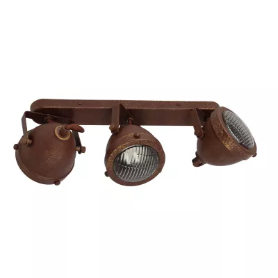 Stropní industriální bodové svítidlo FRODO - 3xGU10, 40W, rezavé
