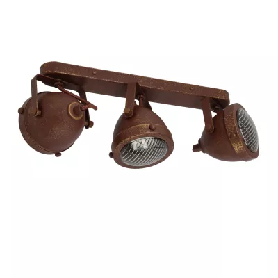 Stropní industriální bodové svítidlo FRODO - 3xGU10, 40W, rezavé