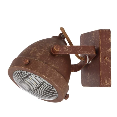 Nástěnné industriální bodové svítidlo FRODO - 1xGU10, 40W, rezavé