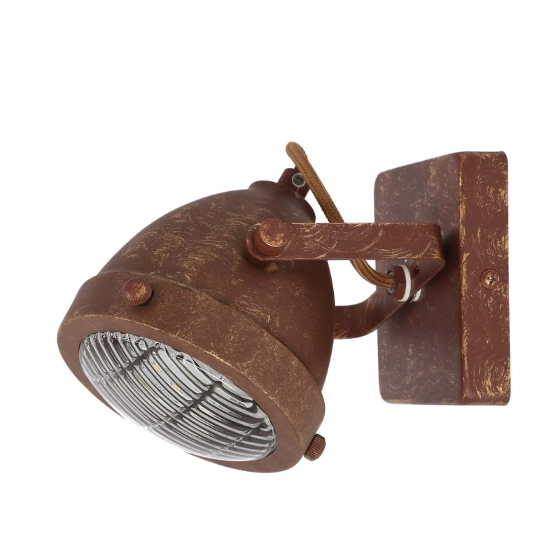 Nástěnné industriální bodové svítidlo FRODO - 1xGU10, 40W, rezavé