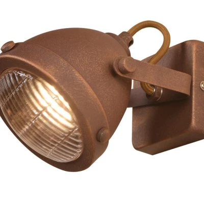Nástěnné industriální bodové svítidlo FRODO - 1xGU10, 40W, rezavé