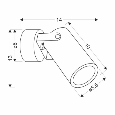 Nástěnné bodové svítiudlo GARY - 1xGU10, 15W, černé