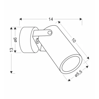 Nástěnné bodové svítiudlo GARY - 1xGU10, 15W, černé