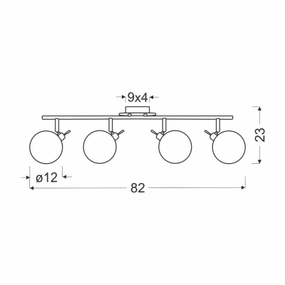 Bodové stropní moderní svítidlo GHOST - 4xG9, 40W, stříbrné / bílé