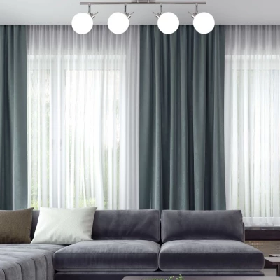 Bodové stropní moderní svítidlo GHOST - 4xG9, 40W, stříbrné / bílé