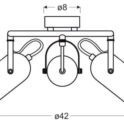 Kruhové stropní bodové loftové svítidlo GRAY - 3xE14, 40W, šedé