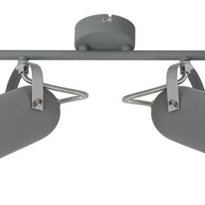 Nástěnné / stropní bodové loftové svítidlo GRAY - 2xE14, 40W, šedé