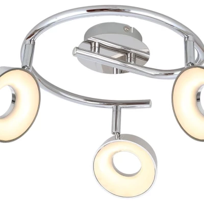 LED designové stropní bodové svítidlo ISLA - 3x4W, 3000K (teplá bílá), chromované