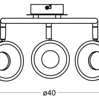 LED designové stropní bodové svítidlo ISLA - 3x4W, 3000K (teplá bílá), chromované
