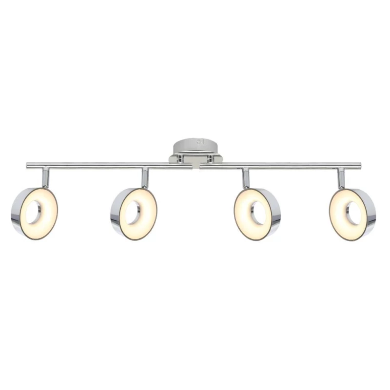 LED designové stropní bodové osvětlení ISLA - 4x4W, 3000K (teplá bílá), chromované