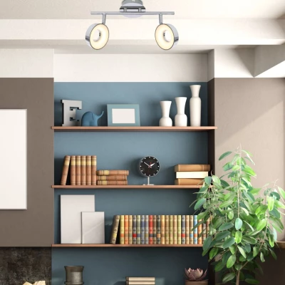 LED stropní / nástěnné bodové osvětlení ISLA - 2x4W, 3000K (teplá bílá), chromované