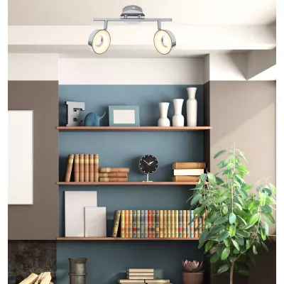 LED stropní / nástěnné bodové osvětlení ISLA - 2x4W, 3000K (teplá bílá), chromované