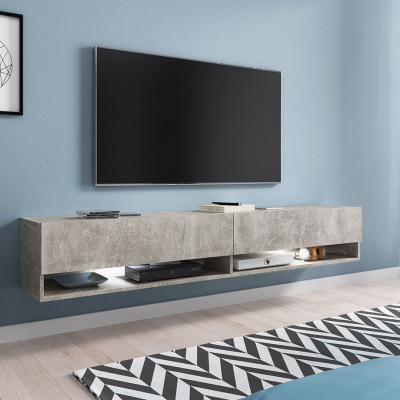 VÝPRODEJ - Televizní stolek 180 cm WILLA A - beton